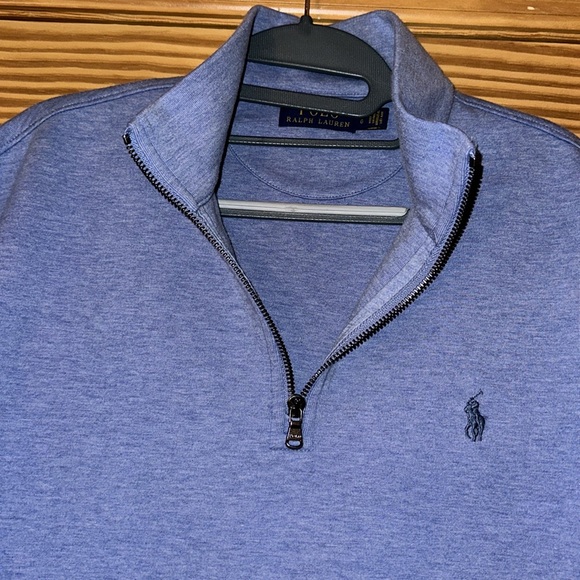 Polo Ralph Lauren men’s size Large 1/4 zip sweatshirt blue - Picture 3 of 7